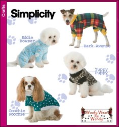 3939 DESIGNER DOG COATS SM-LG 12-17''L STRETCH KNITS PATTERN